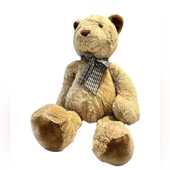 FAO Schwarz Teddy Bear/Stuffed Animal - Brown - Bean Filled - Arms/Legs Moveable - Picture 1 of 7